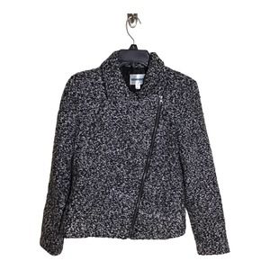 PIM + Larkin Women Jacket Asymmetrical Zip  textured Jacket Sz. Med.   EUC